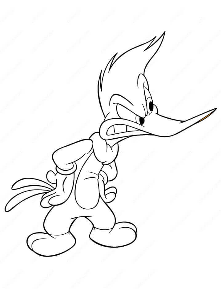 Dibujo de Woody Enojado para Colorear