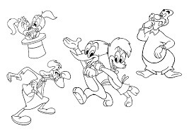 Dibujo de Woody Woodpecker Todos los Personajes para Colorear
