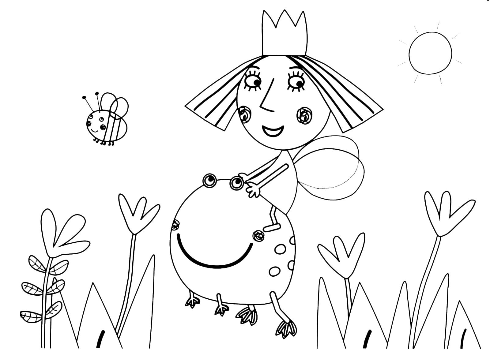 Dibujo de Acebo en la Rana para Colorear