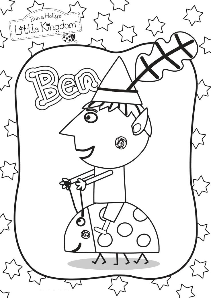 Dibujo de Ben Montando a Gaston para Colorear
