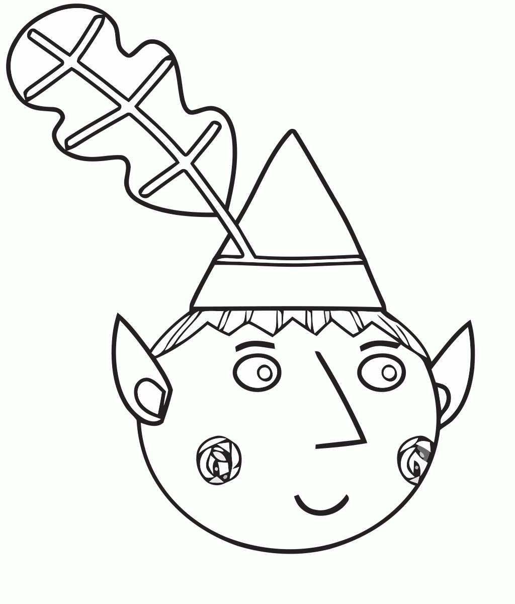 Dibujo de Cara de Ben para Colorear