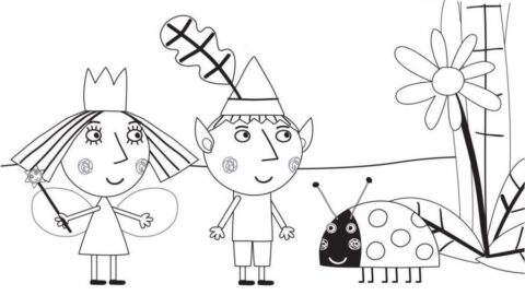 Dibujo de El pequeño Reino de Ben y Holly para Colorear