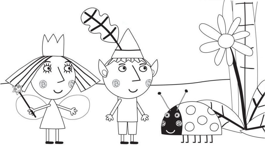 Dibujo de El pequeño Reino de Ben y Holly para Colorear