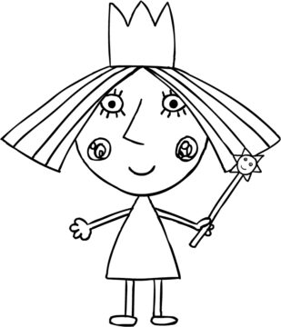 Dibujo de Princesa Holly para Colorear