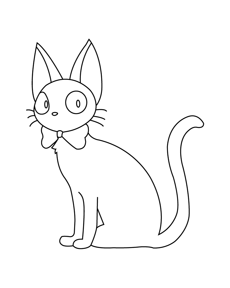 Dibujo de Kawaii Kiki Coloring Page para Colorear