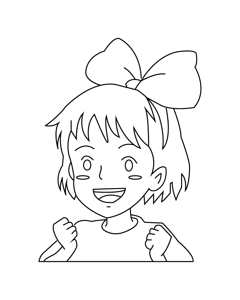 Dibujo de Kiki Smiling Coloring Page para Colorear