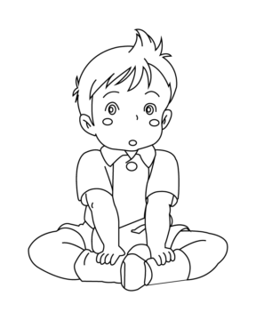Dibujo de Kikis Delivery Service Kawaii Coloring Page para Colorear