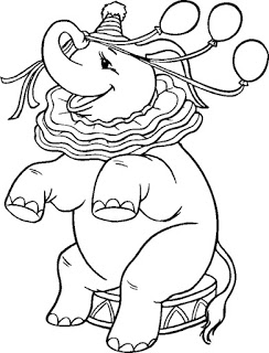 Dibujo de Elefante Travieso para Colorear