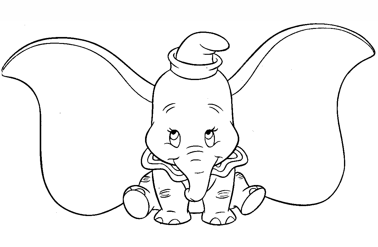 Dibujo de Precioso Dumbo para Colorear
