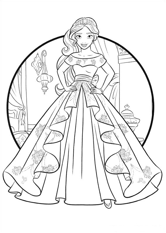 Dibujo de Hermosa Elena para Colorear