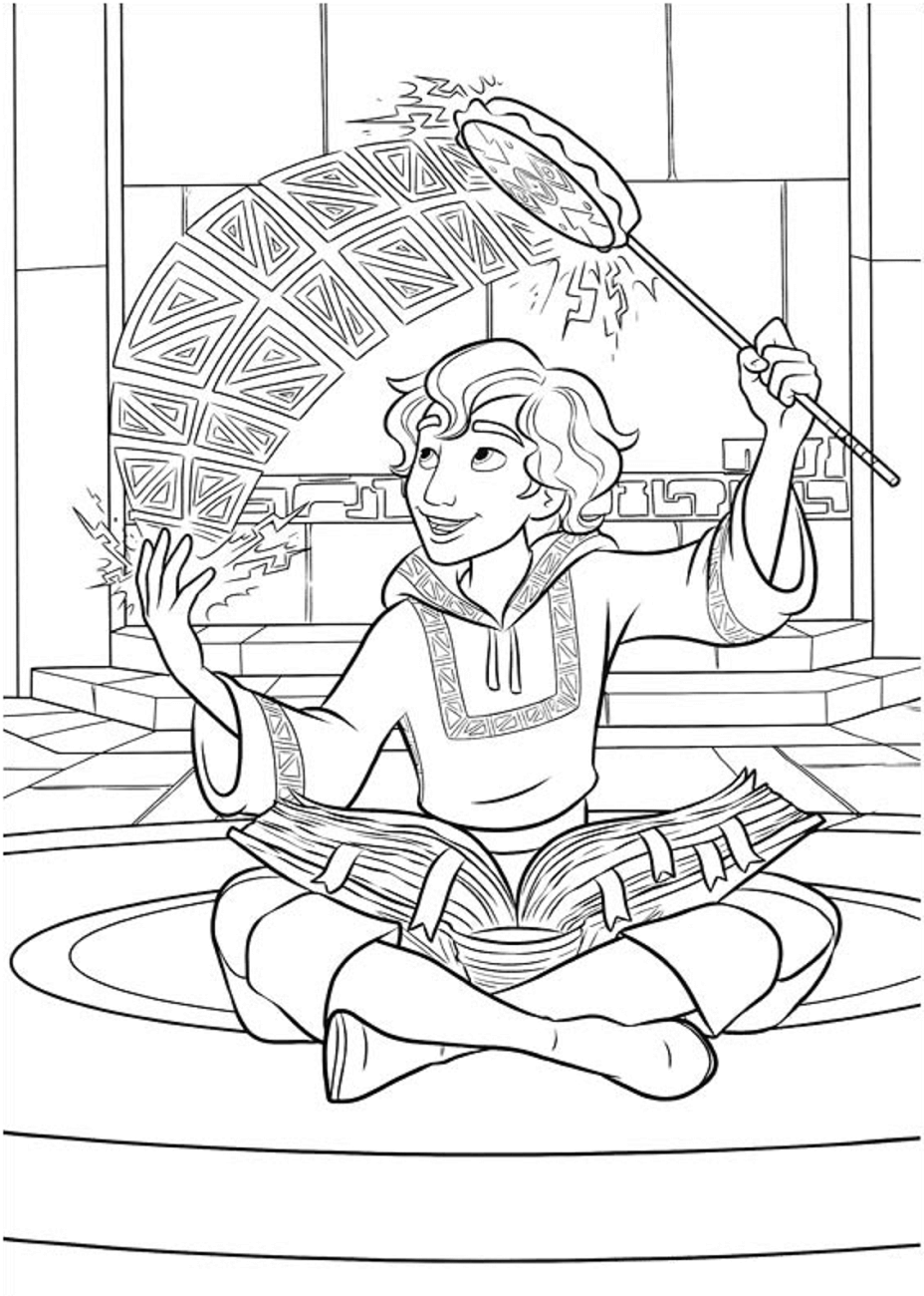 Dibujo de Mateo y Magia para Colorear