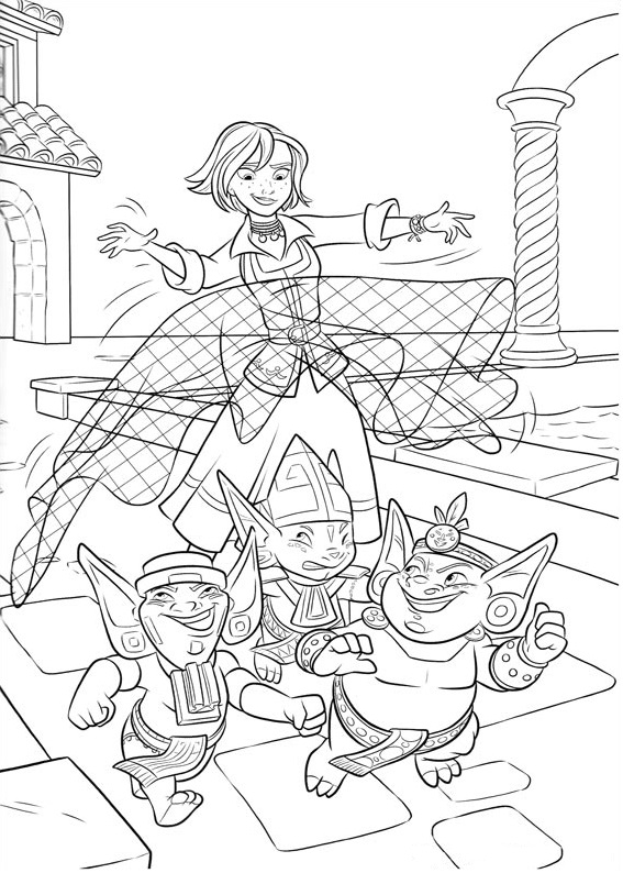 Dibujo de Naomi Atrapando Noblins para Colorear