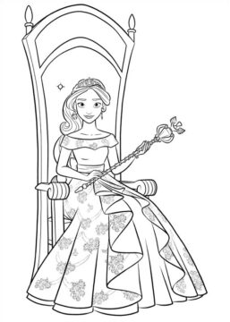 Dibujo de Princesa Elena para Colorear