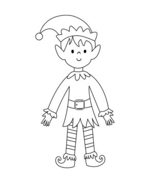 Dibujo de Nio Elfo 1 para Colorear