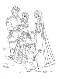 Dibujo de Elsa y Anna Olaf para Colorear