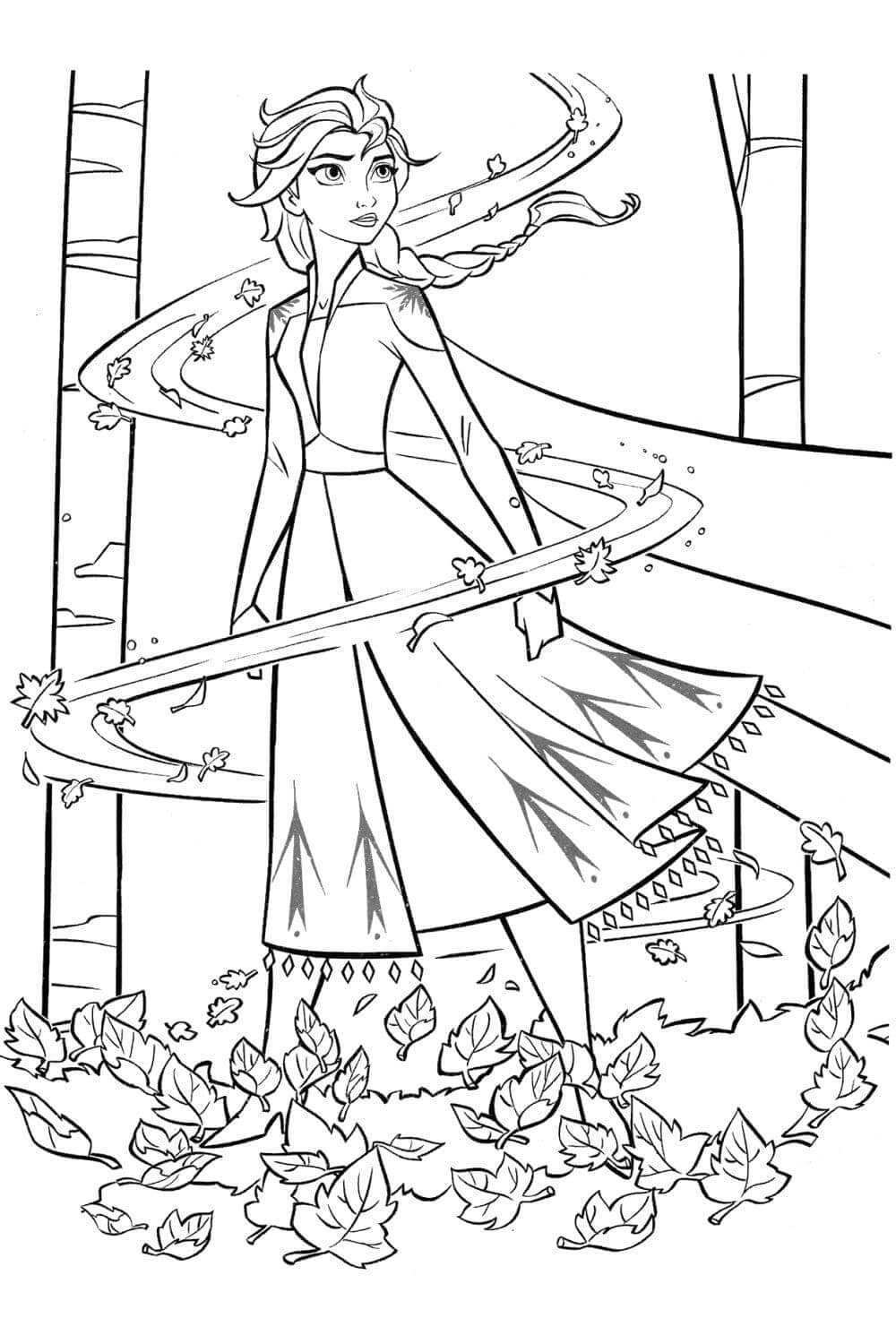 Dibujo de Elsa Genial para Colorear