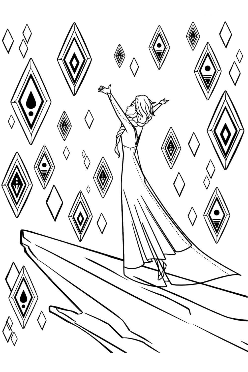 Dibujo de Elsa Perfecta para Colorear