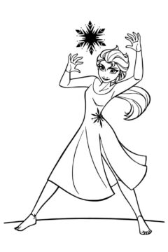 Dibujo de Maravillosa Elsa para Colorear