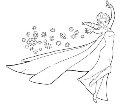 Dibujo de Poderosa Elsa para Colorear