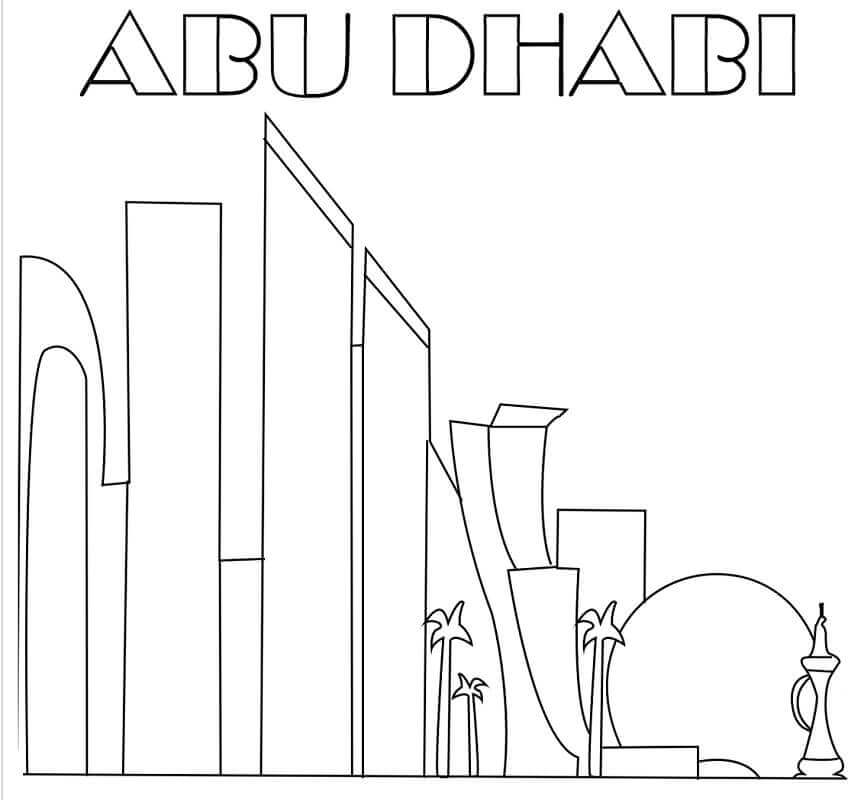 Dibujo de Abu Dhabi para Colorear