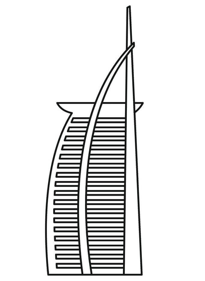 Dibujo de Burj al Arab 2 para Colorear