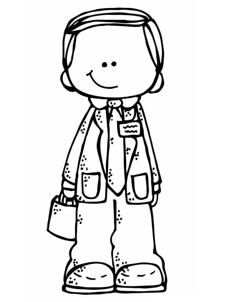 Dibujo de Hombre de Negocios para Colorear