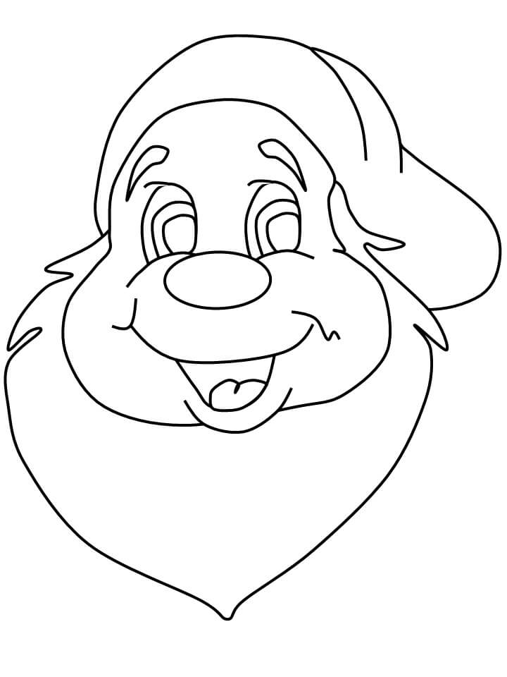 Dibujo de Cara Enana para Colorear