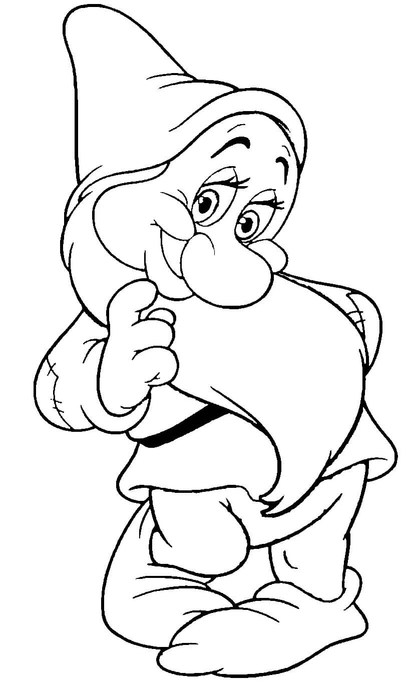 Dibujo de Dwaf Sonriendo para Colorear