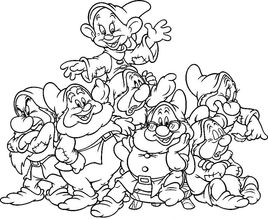 Dibujo de El Siete Enano para Colorear