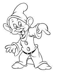 Dibujo de Enanitos Blancanieves para Colorear