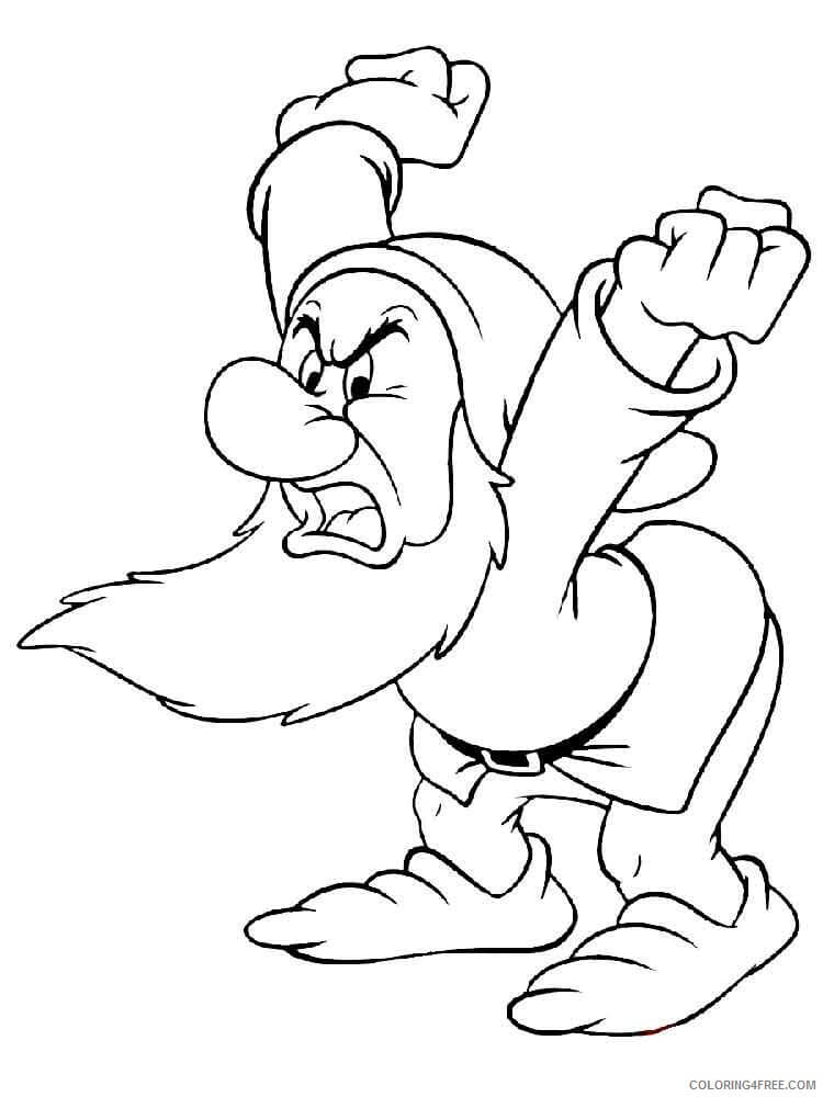 Dibujo de Enano Enojado para Colorear