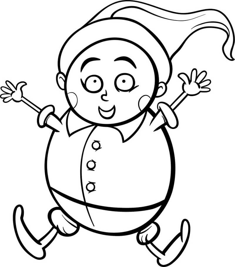Dibujo de Enano Feliz para Colorear