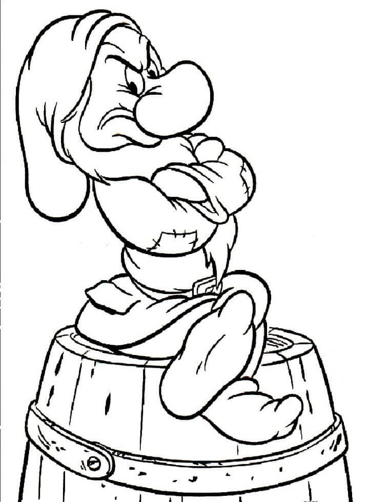Dibujo de Enano Sentado para Colorear