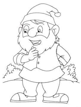 Dibujo de Enano Tmido para Colorear