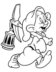 Dibujo de Enano con un Pico para Colorear