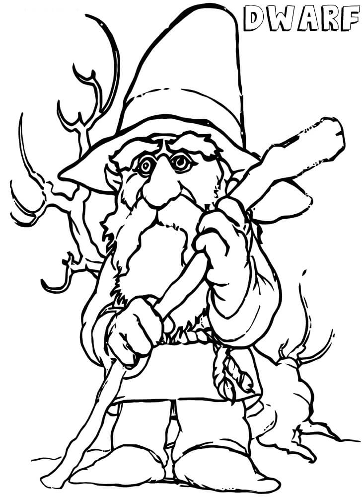 Dibujo de Enano para Colorear