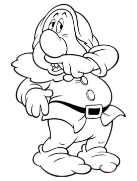 Dibujo de Estpido Enano para Colorear