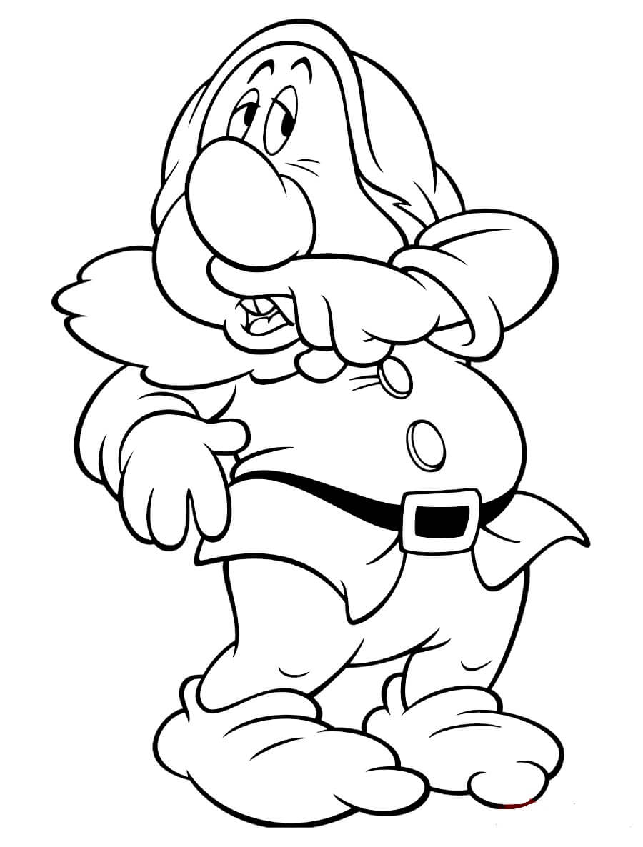 Dibujo de Estpido Enano para Colorear