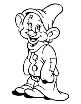Dibujo de Pequeo Enano Divertido para Colorear