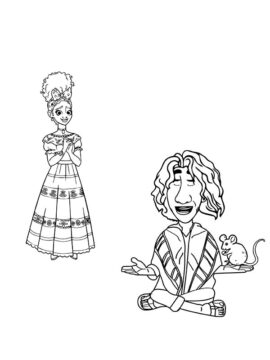 Dibujo de Imgi 12 Dolores And Bruno From Encanto Coloring Page para Colorear
