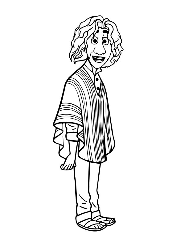 Dibujo de Imgi 13 Smiling Bruno Madrigal Coloring Page para Colorear