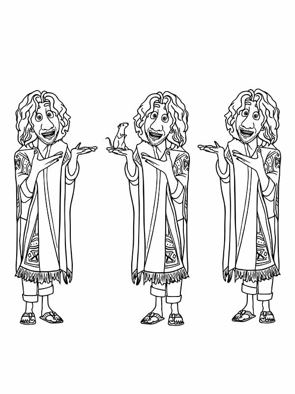Dibujo de Imgi 5 Three Bruno Madrigal And Rat Coloring Page para Colorear