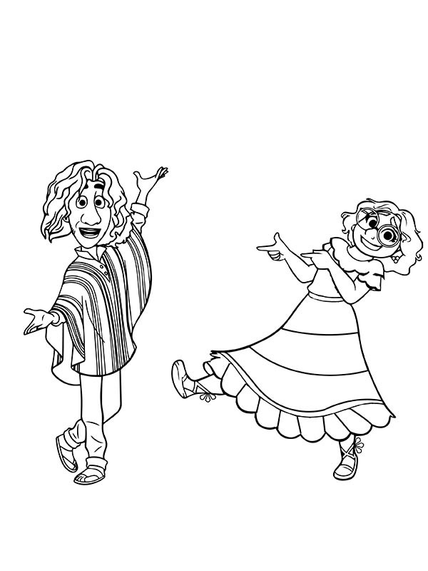 Dibujo de Imgi 7 Mirabel And Bruno From Encanto Coloring Page para Colorear
