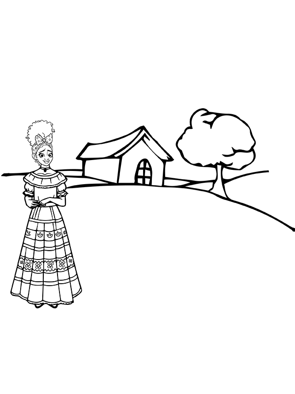 Dibujo de Imgi 15 Encanto Dolores And House Coloring Page para Colorear