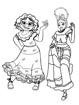 Dibujo de Imgi 17 Encanto Dolores And Mirabel Coloring Page para Colorear