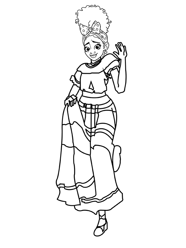 Dibujo de Imgi 7 Dolores With Elegant Dress Coloring Page para Colorear