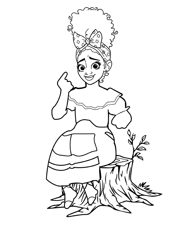 Dibujo de Imgi 8 Beautiful Dolores Sitting Coloring Page para Colorear