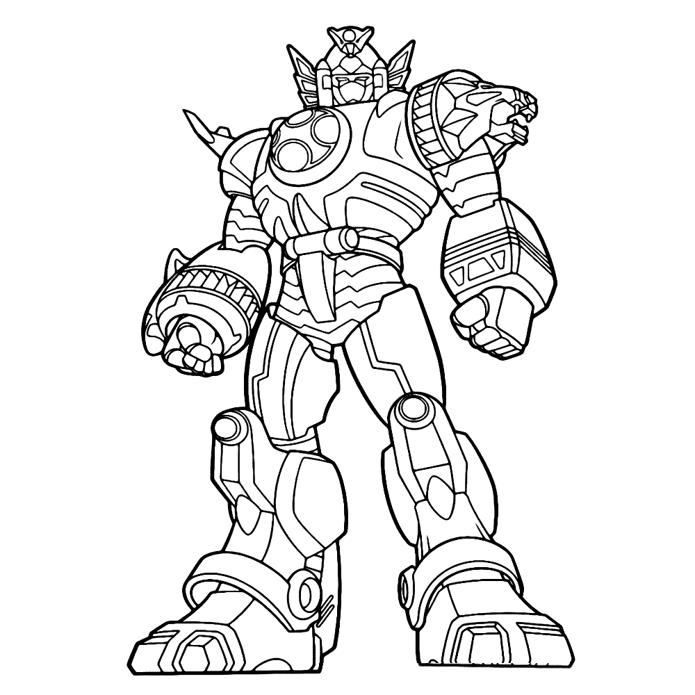 Dibujo de Impresionante Ninja Tormenta Megazord para Colorear