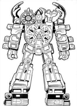 Dibujo de Ninja Tormenta Megazord para Colorear