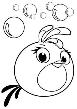 Dibujo de Sorprendida Enfadada Aves Stella para Colorear